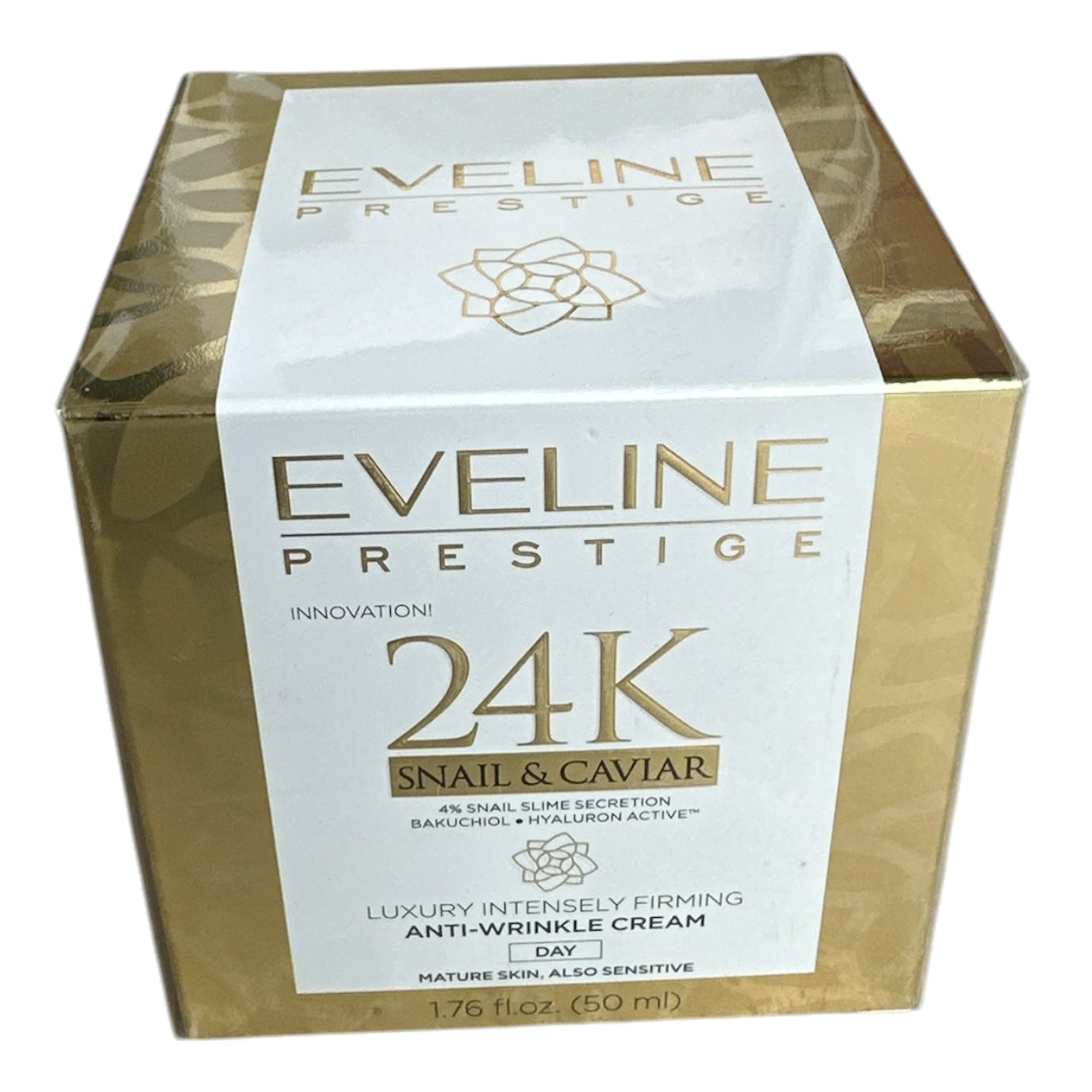 Crema de fata cu secretie de melc si caviar Eveline Prestige 24K, 50 ml