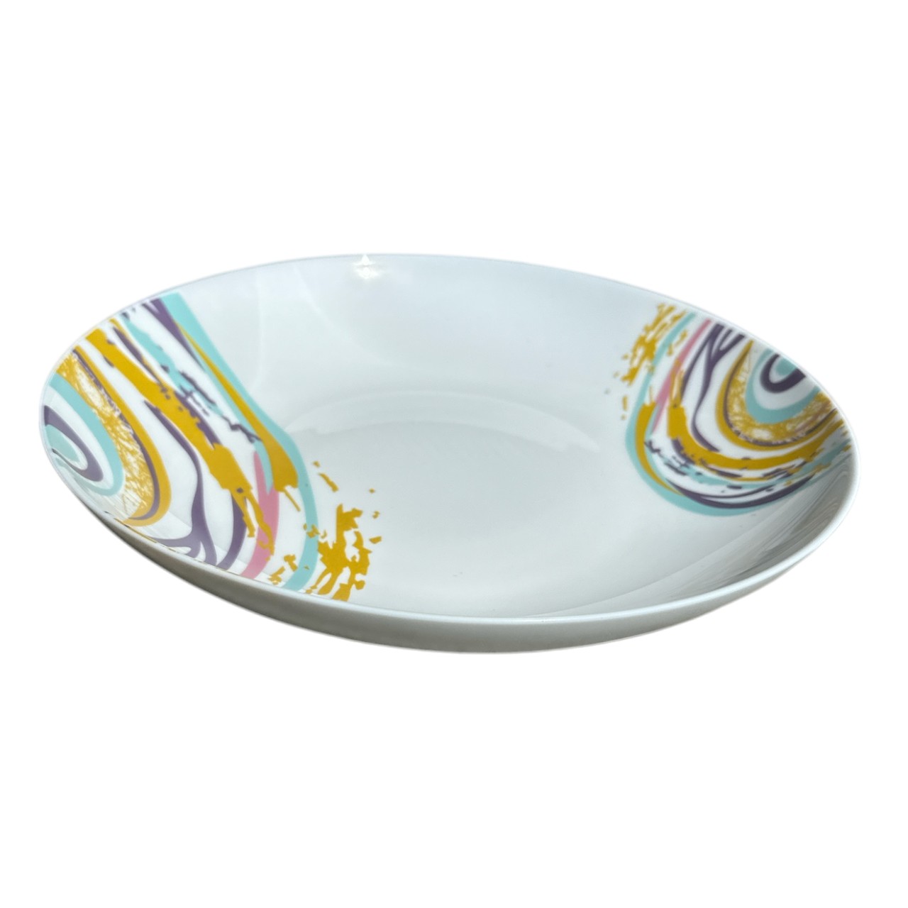 Farfurie adanca din opal, model spirala, 23 cm