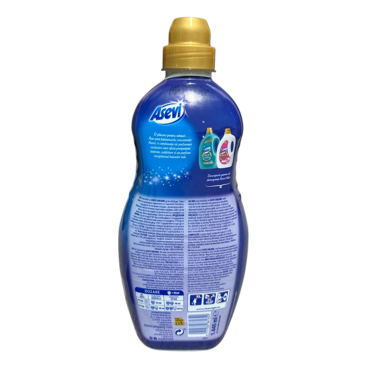 Balsam de rufe concentrat, Asevi Dreams 1.44 L, 60 spalari - imagine 2