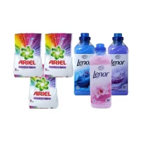 ariel color automat 2 kg 3buc lenor 1l spring moonlight floral 1