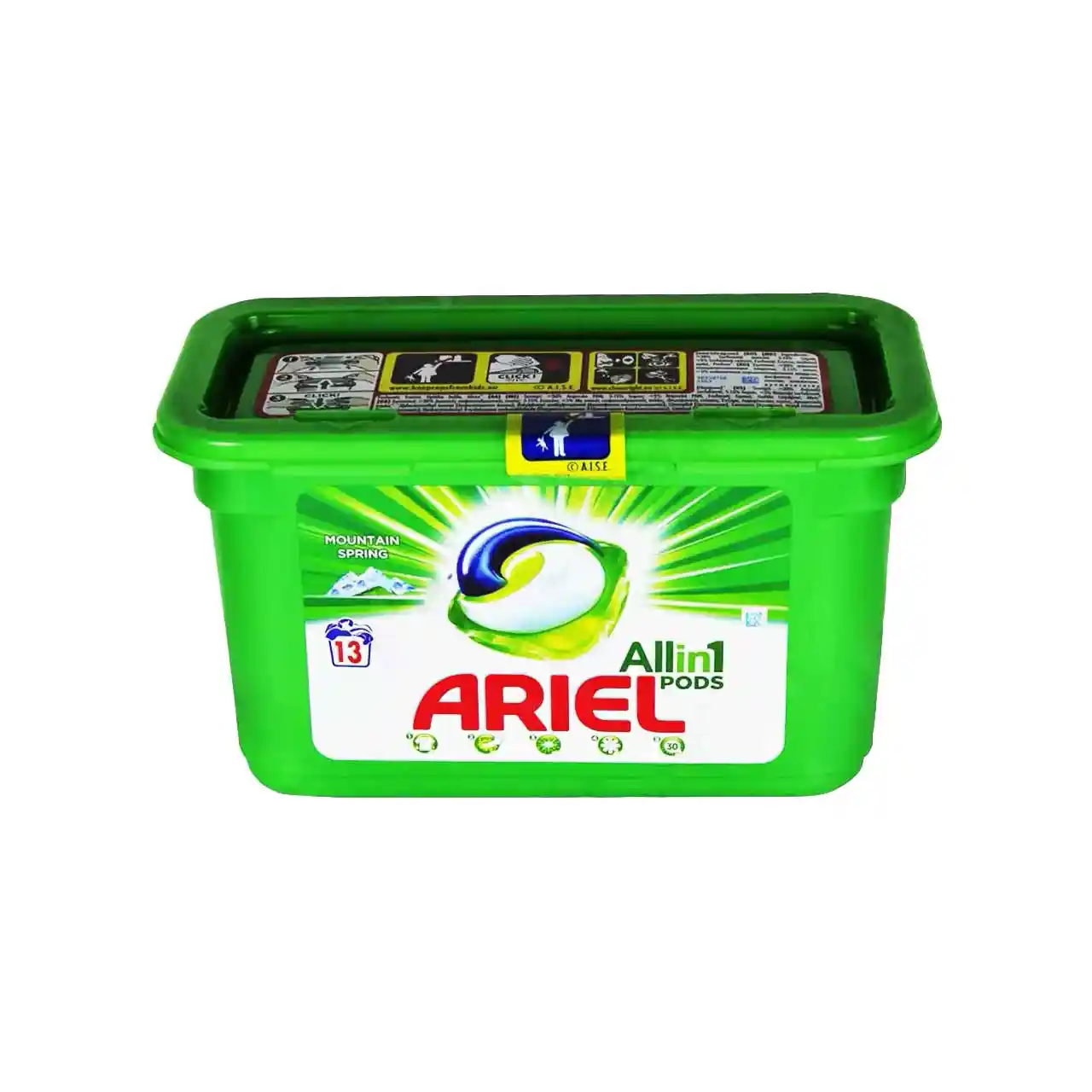 ariel detergent capsule pods 3 in 1 mountain spring 13 buc 1