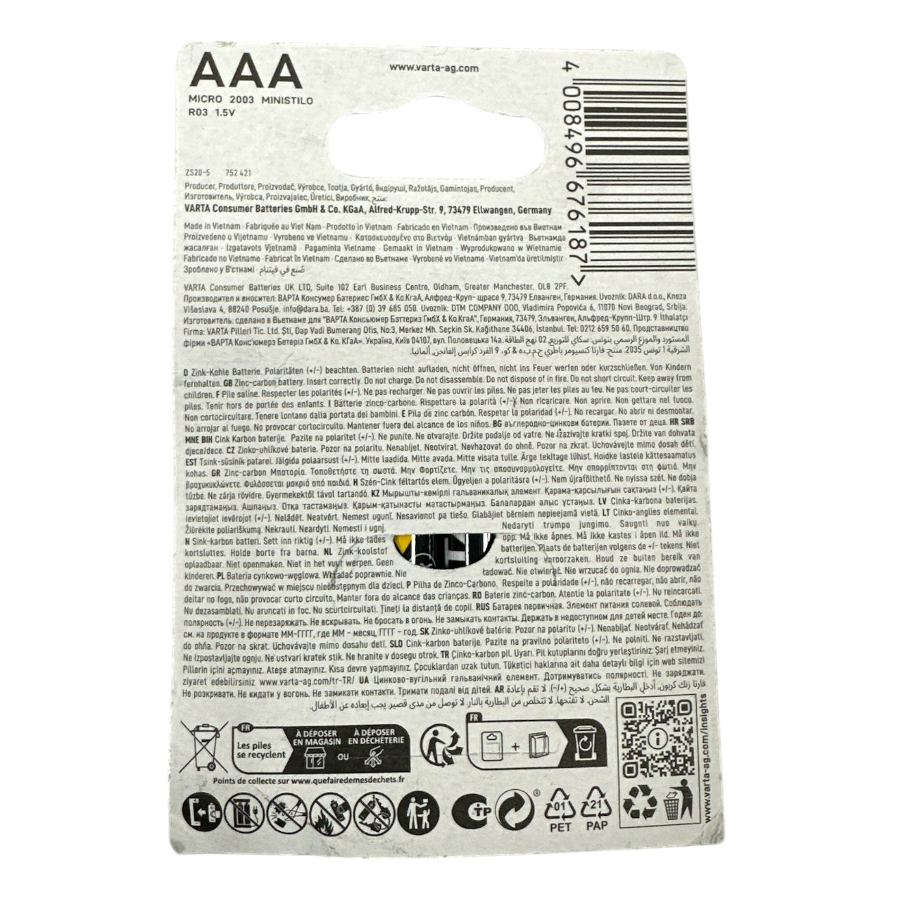 Baterii AAA Varta Super Heavy Duty 4 bucati - imagine 2