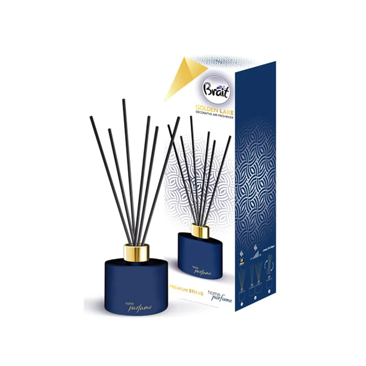 brait golden lake parfum de camera cu betisoare ratan 100 ml 1