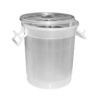 butoi plastic cu capac 50 litri 43 cm transparent 2