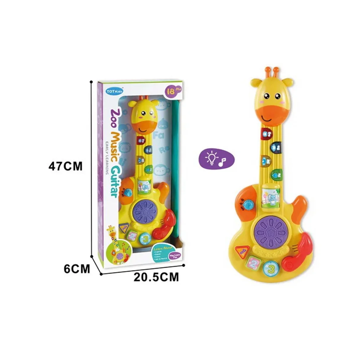 chitara muzicala cu butoane forma girafa 1