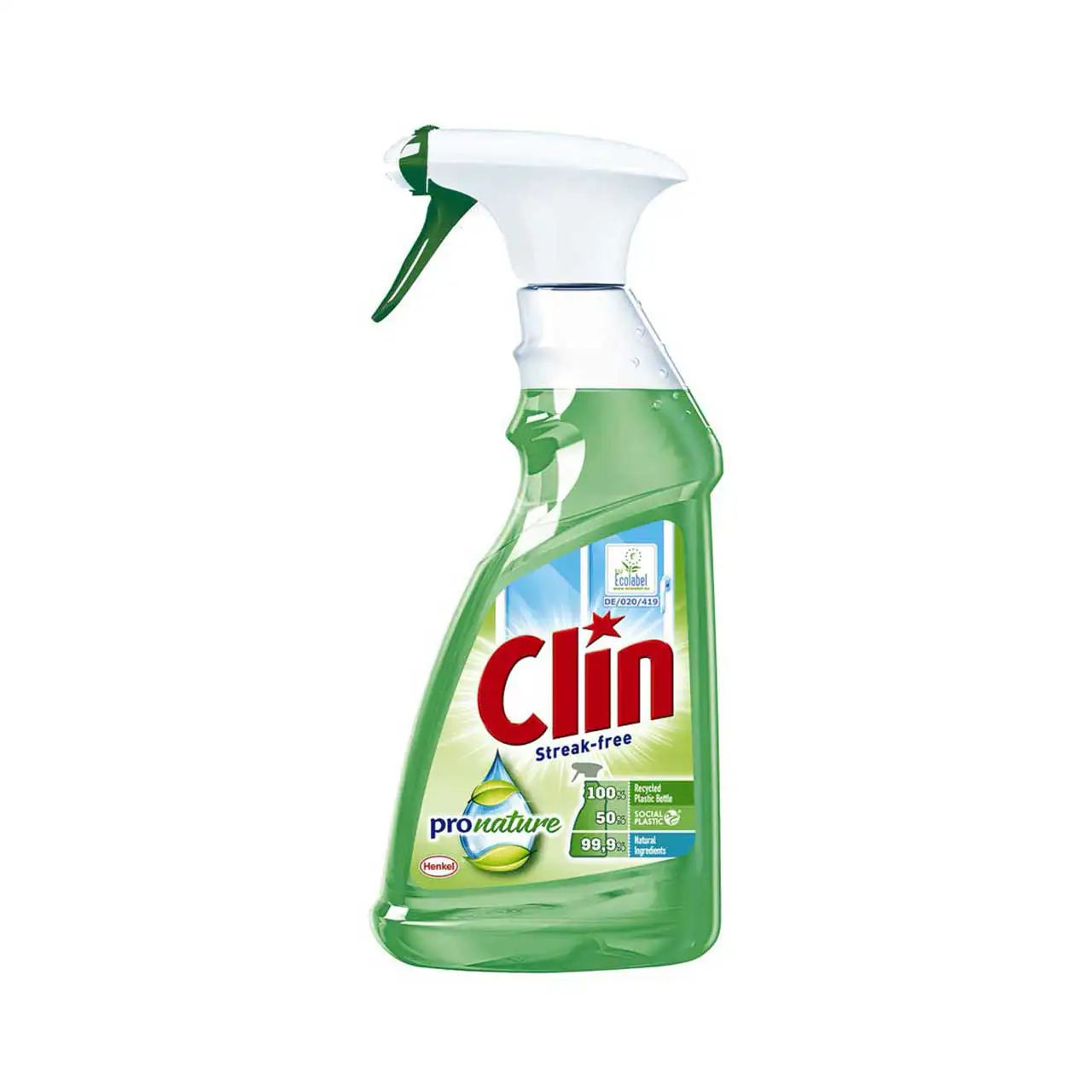 clin pro nature solutie de geamuri cu pulverizator 500ml 1