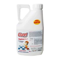 cloret hygiene 2in1 detergent cu clor dezinfectant suprafete 5l 2