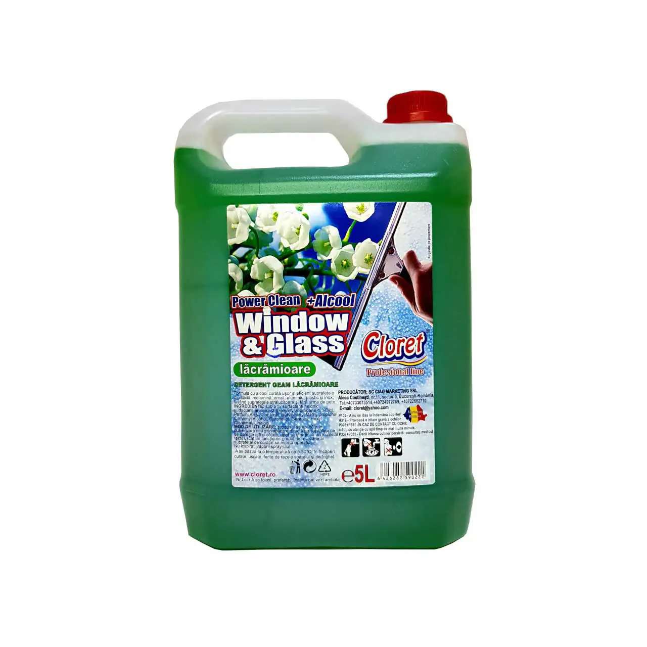 cloret solutie geamuri profesionala lacramioare 5l 1