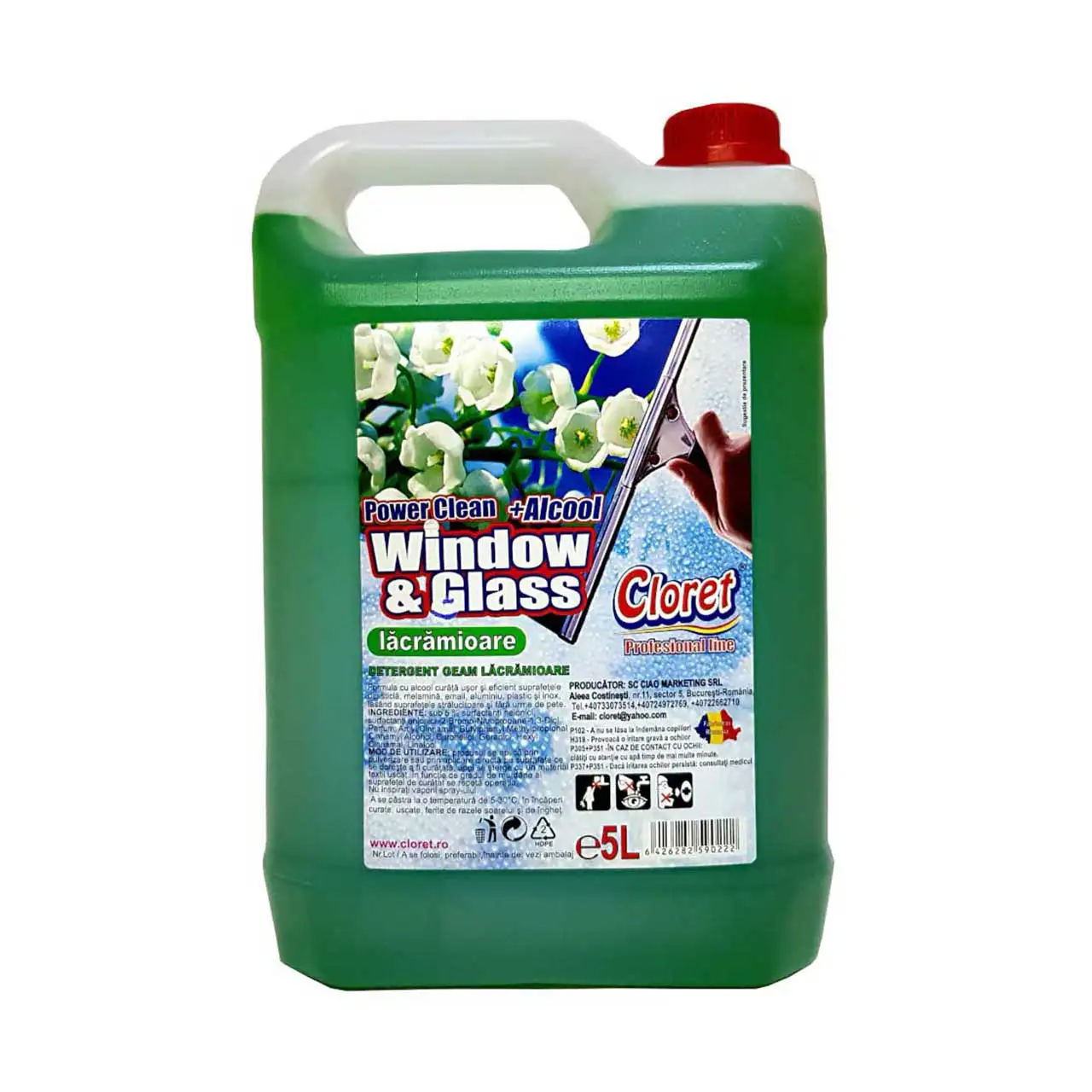 cloret solutie geamuri profesionala lacramioare 5l 2