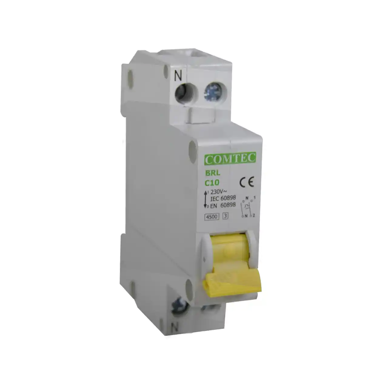 comtec siguranta bipolara automata 10a 4 5ka 1pn 230v
