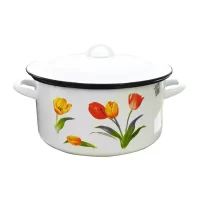 cratita emailata 7 litri alba model floral 2