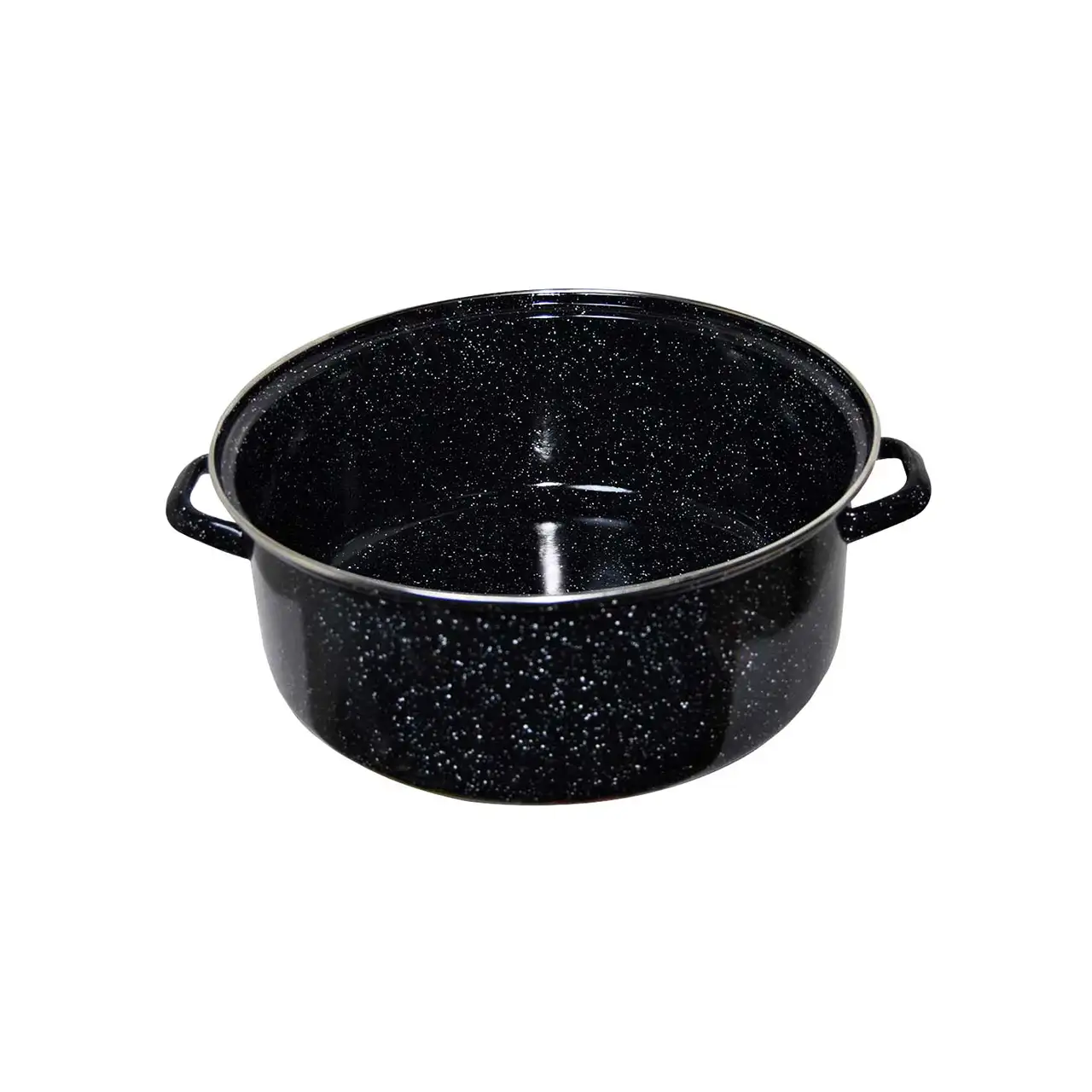 cratita emailata 8 l neagra 1