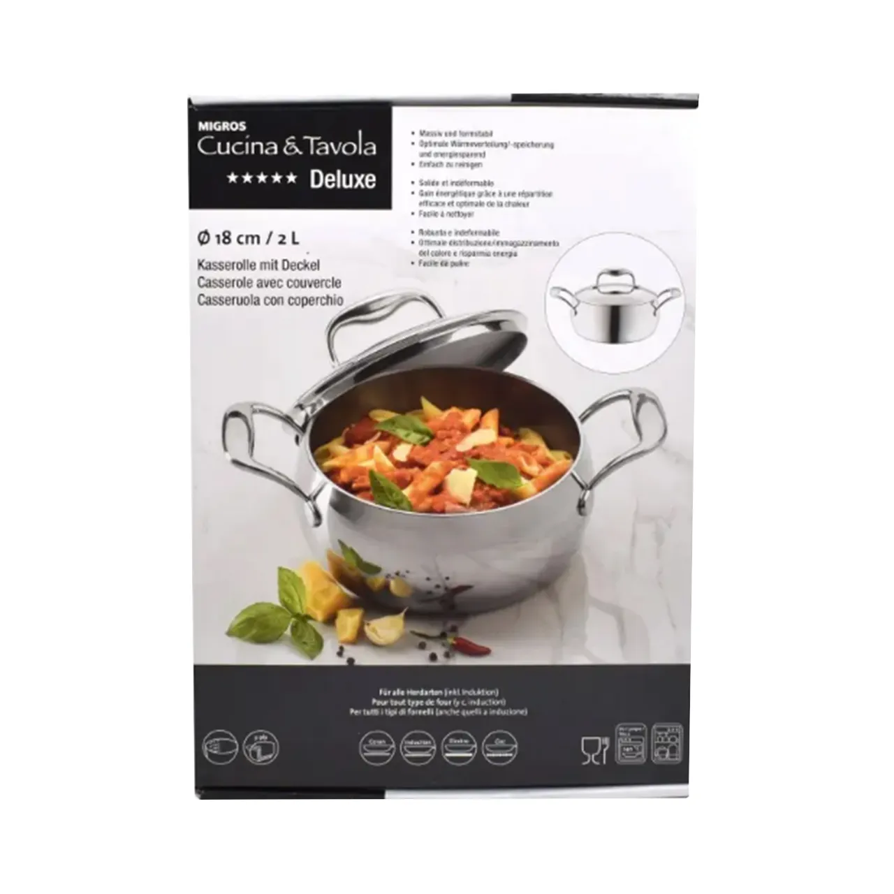 cratita inox cu capac 2 litri 18 cm 2