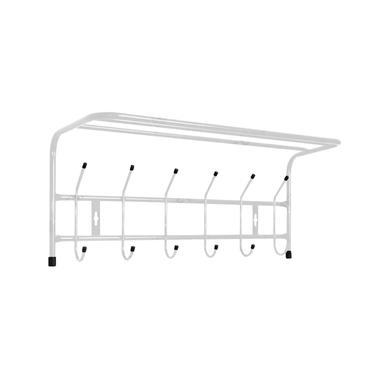 cuier perete din metal 12 agatatori alb 2