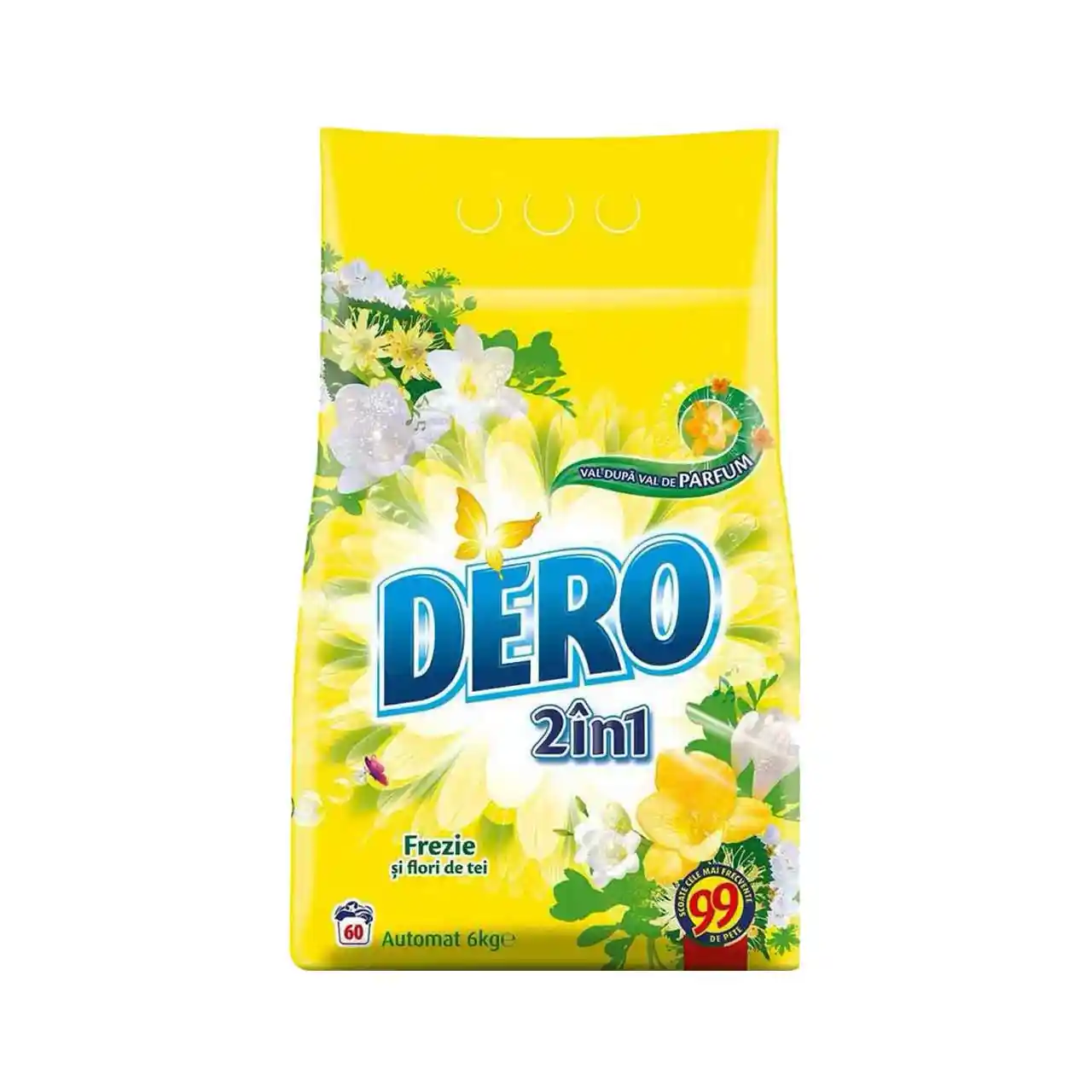dero 2 in 1 frezie si flori de tei detergent de rufe automat 6 kg 1