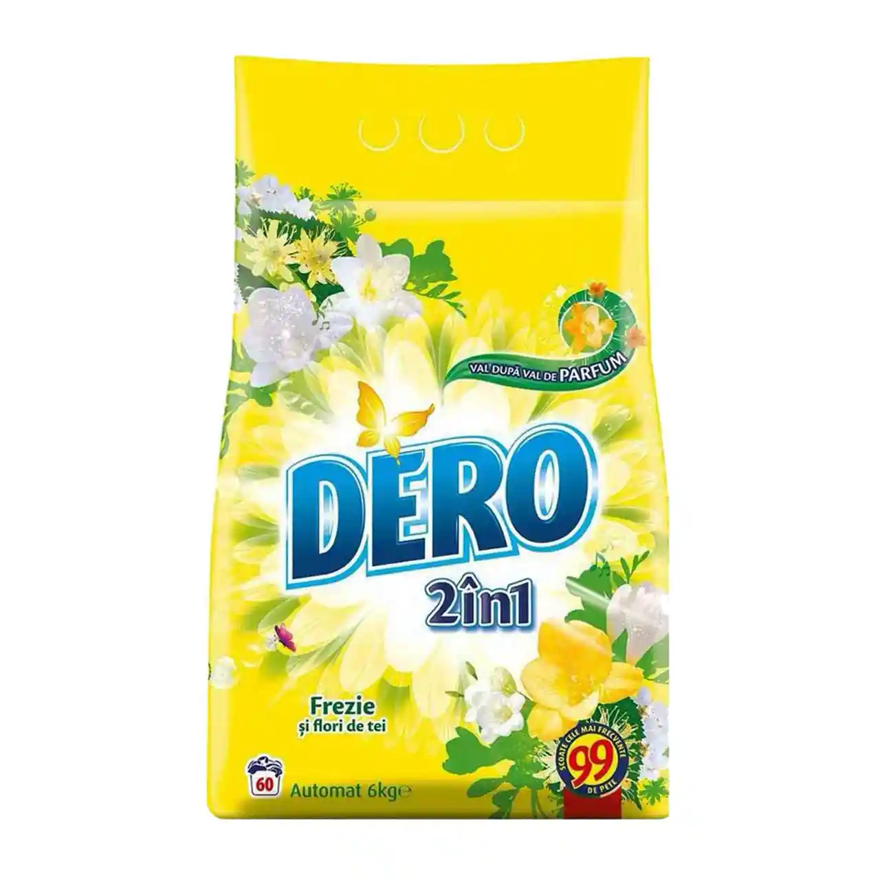 dero 2 in 1 frezie si flori de tei detergent de rufe automat 6 kg 2
