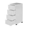 dulap baie bucatarie plastic 4 sertare imitatie ratan alb 2 1