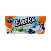 emeka hartie igienica 3 straturi 8 role linden blossom alba 2