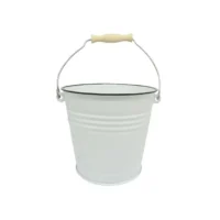 galeata emailata 10 l litri 28 cm alba 1