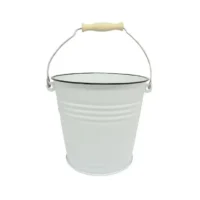 galeata emailata 10 l litri 28 cm alba 2