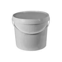 galeata plastic alimentara cu capac 3 l alba 2