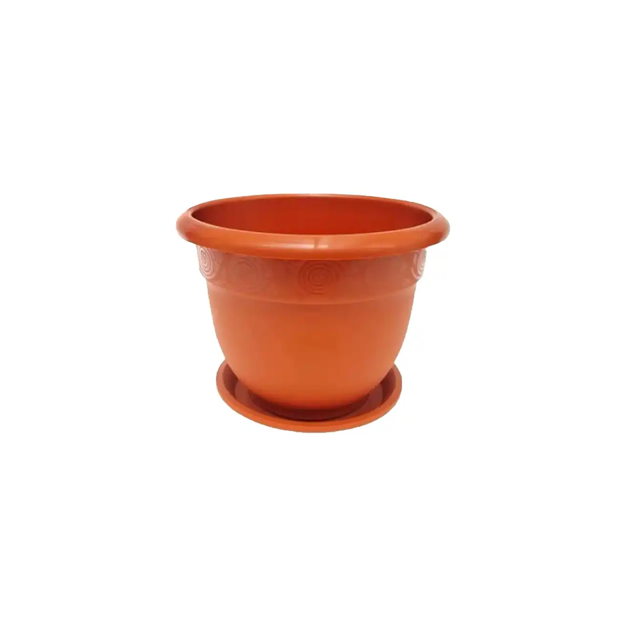 ghiveci mic din plastic 12 cm maro 1