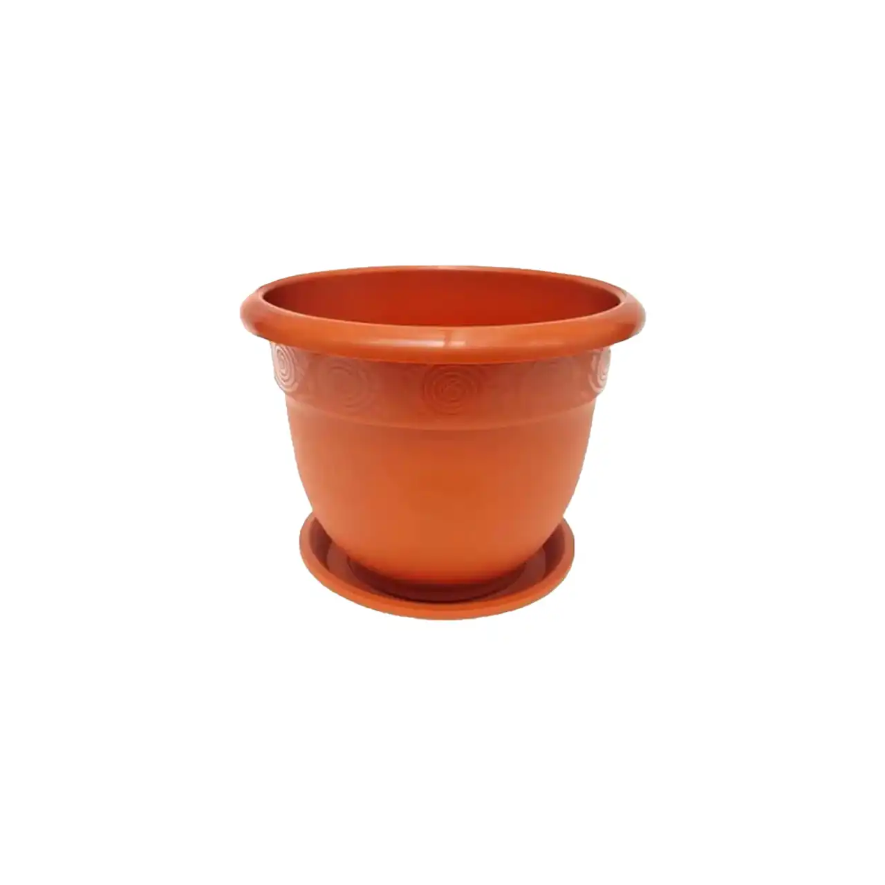 ghiveci mic din plastic 12 cm maro 2