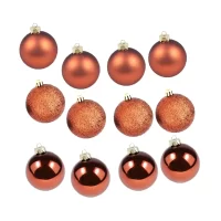 globuri de craciun lucioase mate maro set 12 bucati 2
