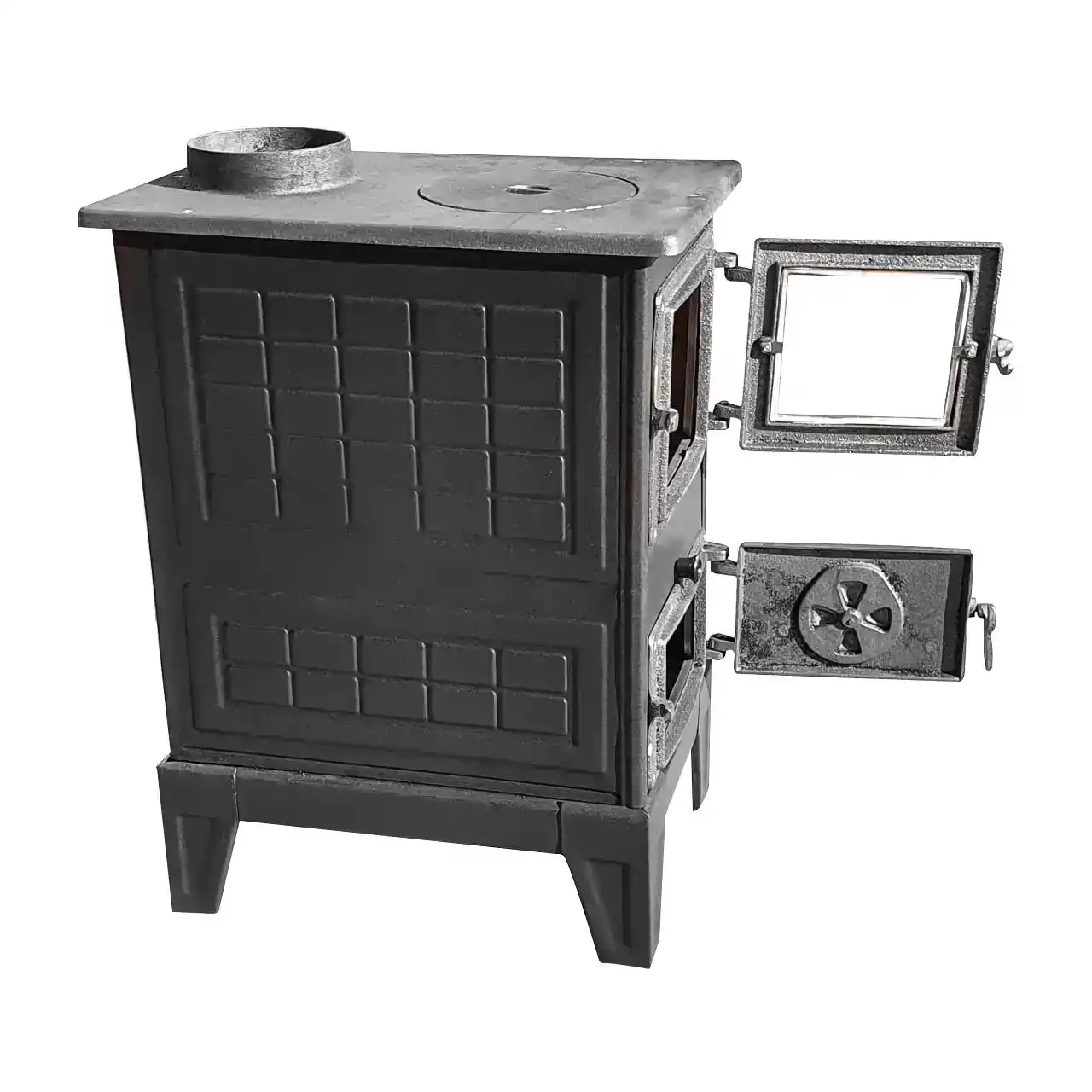 godin samotat soba pe lemne cu plita din fonta 21