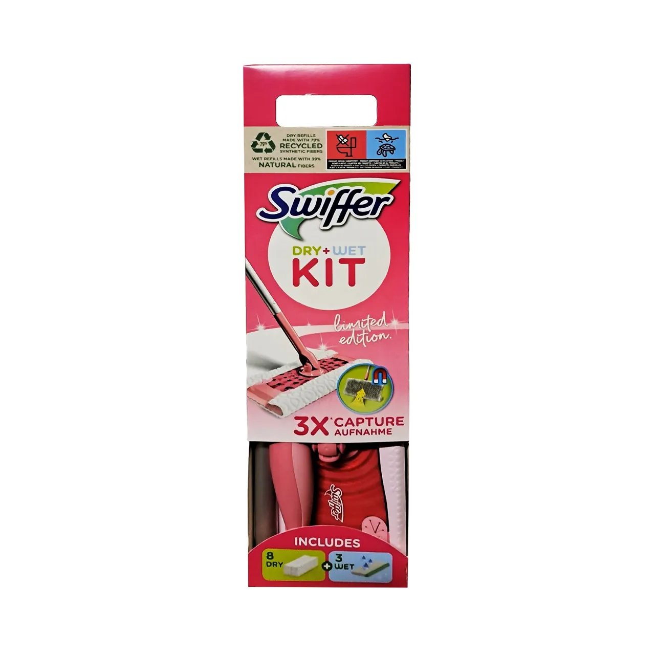 kit swiffer mop dry and wet cu 3 rezerve umede si 8 uscate 1