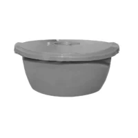 lighean plastic 20 litri cu capac gri 2