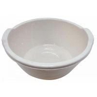 lighean rotund cu manere 12l alb