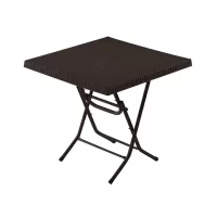 masa gradina pliabila imitatie ratan maro 78x78 cm 1