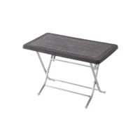 masa plastic pliabila cu picioare metalice 70x120 cm maro 1