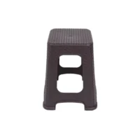 masa pliabila cu picioare otel si 4 tabureti plastic ratan maro 3