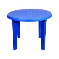 masa rotunda plastic gradina albastra 1
