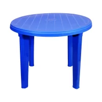 masa rotunda plastic gradina albastra 2
