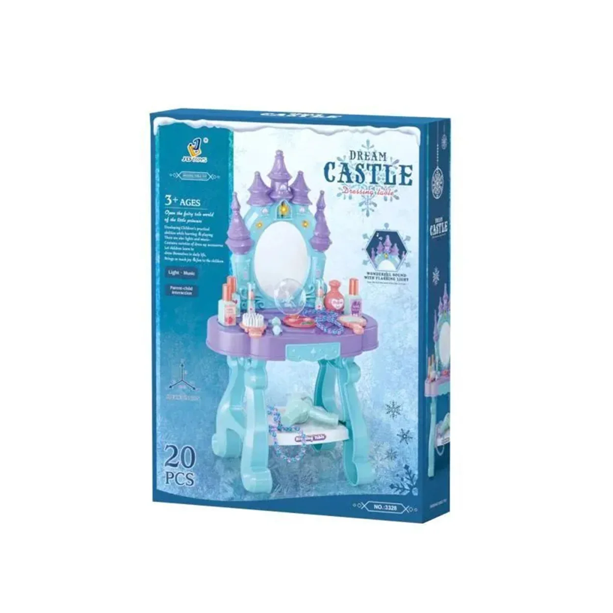 masuta de toaleta cu oglinda forma castel 2