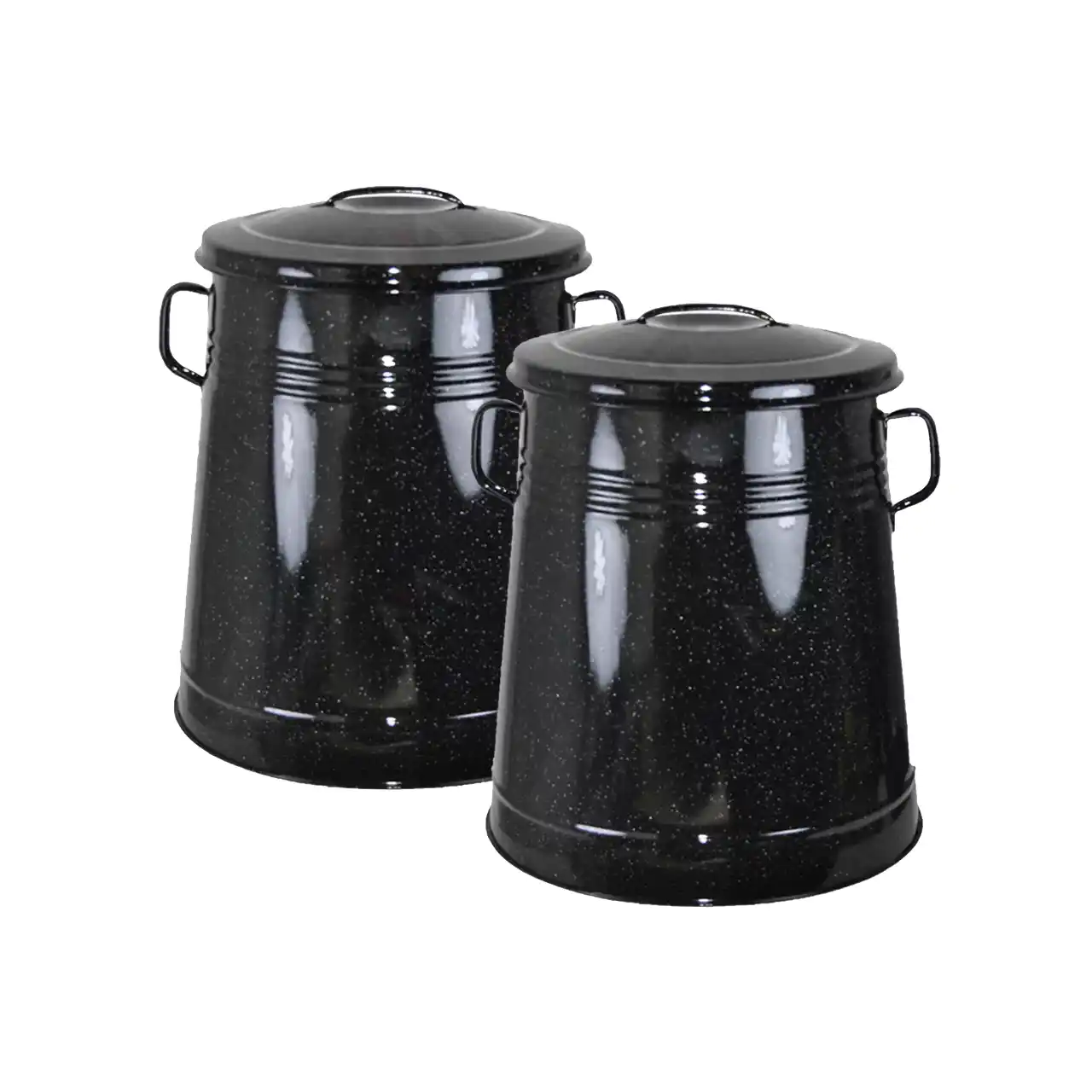 pachet 2 produse garnita emailata bidon de untura 12l