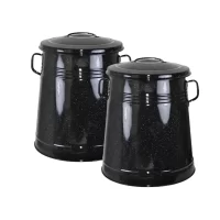 pachet 2 x garnita emailata bidon de untura 30 l