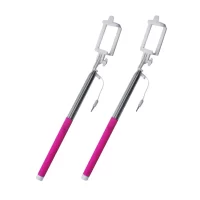 pachet 2 x selfie stick extensibil 90cm roz 1