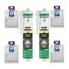 pachet 2 x usita vizitare alba 15x20cm 2 x den braven silicon alb universal 280 ml 1