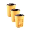 pachet 3 x cos rufe din plastic cu capac 50 l litri