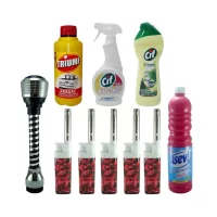 pachet 4 x solutii de curatat bucataria 5 x aprinzatoare aragaz si 1 x perlator baterie 1