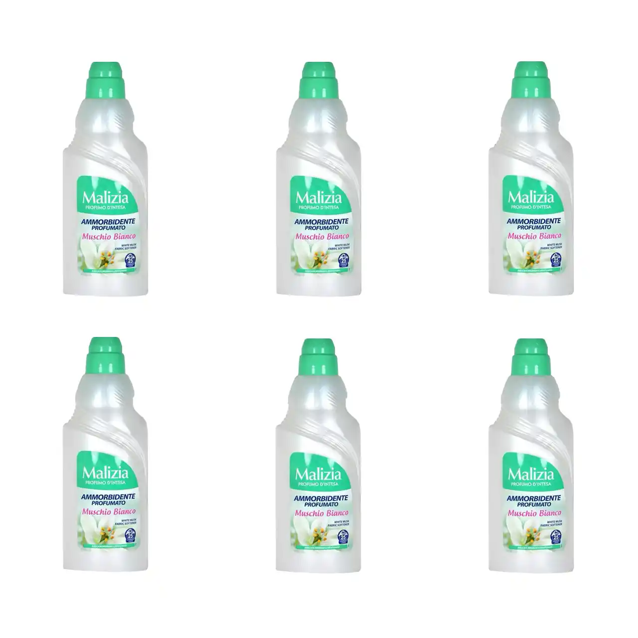 pachet 6 produse balsam de rufe malizia white musk 2l