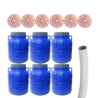 pachet 6 x bidon plastic 10l 6 x presa plastic teava suflat