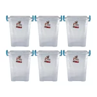 pachet 6 x cutii depozitare alimente cu capac 5l