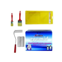 pachet vopsea email de cada 0 375l trafalet cu 2 rezerve tava si pensule 30 si 60 mm