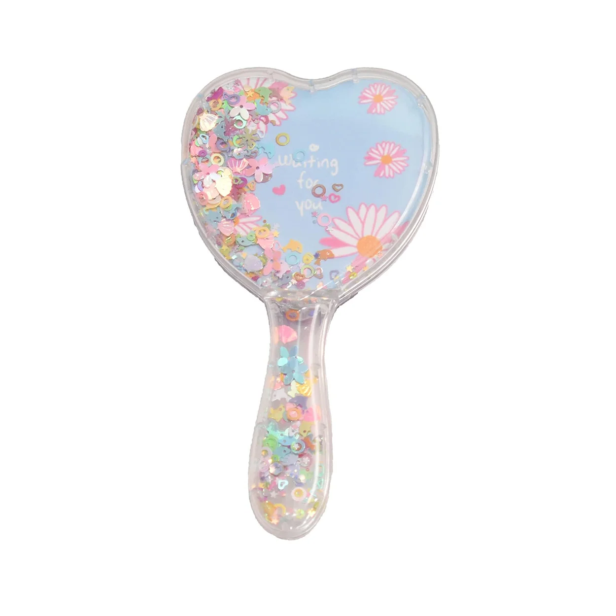 perie de par pentru fete forma inimioara 17 cm 2