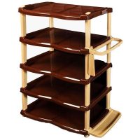 raft pantofi lux 5 etaje crem maro